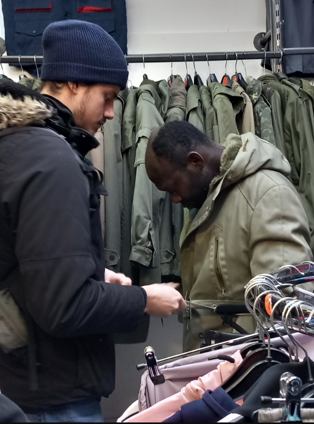 patient en train de faire du shopping
