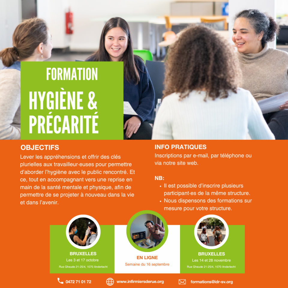 affiche de la formation hygiène et précarité